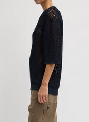 Crochet Netting Oversized Easy T-Shirt | Tibi