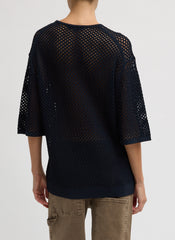 Crochet Netting Oversized Easy T-Shirt | Tibi