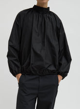 Italian Sporty Nylon Shirred Anorak Top | Tibi