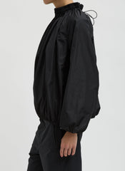 Italian Sporty Nylon Shirred Anorak Top | Tibi