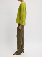 Viscose Plisse Hinged Long Sleeve Top | Tibi