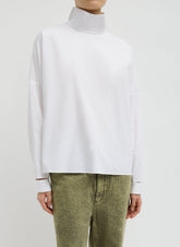 Eco Poplin Funnel Neck Dolman Top | Tibi