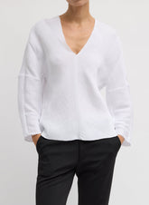 Viscose Plisse Hinged Long Sleeve Top | Tibi