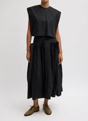 Compact Eco Poplin Cropped Square Top | Tibi