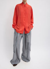 Silk Voile Easy Pintucked Shirt | Tibi