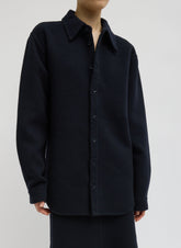 Luxe Double Faced Wool Angora Easy Shirt | Tibi