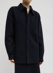 Luxe Double Faced Wool Angora Easy Shirt | Tibi