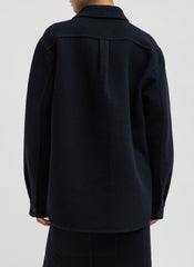 Luxe Double Faced Wool Angora Easy Shirt | Tibi