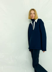 Bonded Viscose Sculpted Polo | Tibi