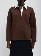Bonded Viscose Sculpted Polo | Tibi