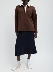 Bonded Viscose Sculpted Polo | Tibi