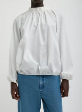 Italian Sporty Nylon Shirred Anorak Top | Tibi