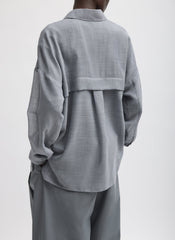 Sheer Wool Gauze Oversized Shirt | Tibi