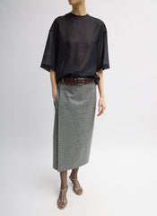 Sheer Wool Gauze Easy T-Shirt | Tibi