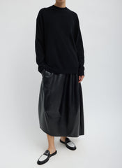 Leather Asymmetrical Balloon Skirt | Tibi