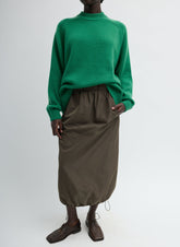 Italian Sporty Nylon Midi Anorak Skirt | Tibi