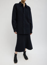 Luxe Double Faced Wool Angora Sculpted Skirt | Tibi