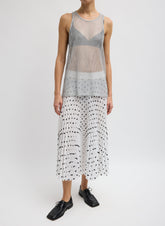 Scribble Dot Print Pull On Pleated Skirt | Tibi