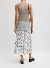 Scribble Dot Print Pull On Pleated Skirt | Tibi