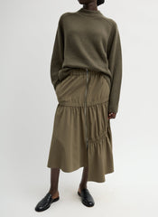 Tech Suiting Asymmetrical Skirt | Tibi