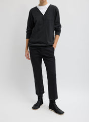 Compact Tech Knit Cropped Bootcut Pant | Tibi