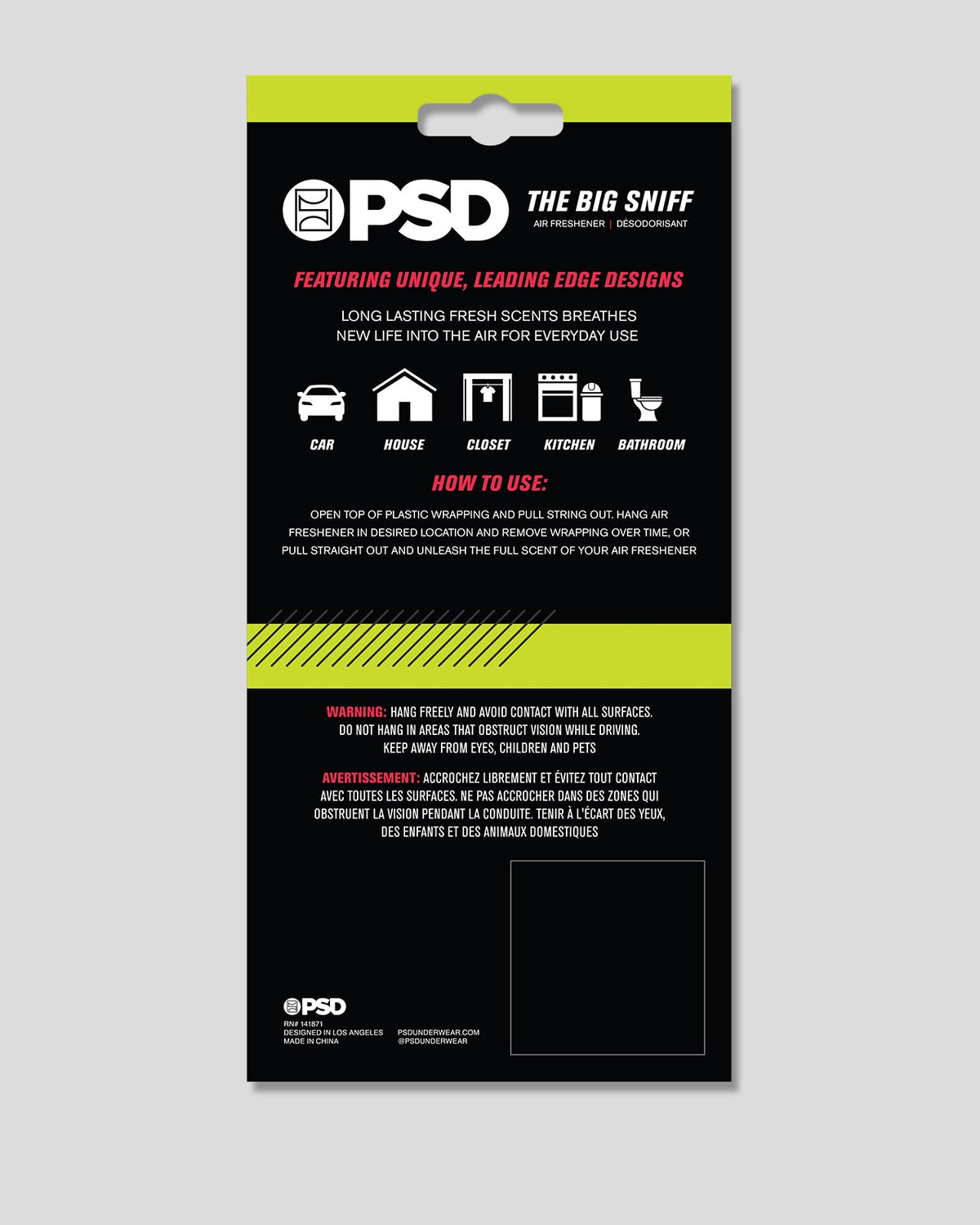 PSD 3 Pack - Big Foot - Air Freshener