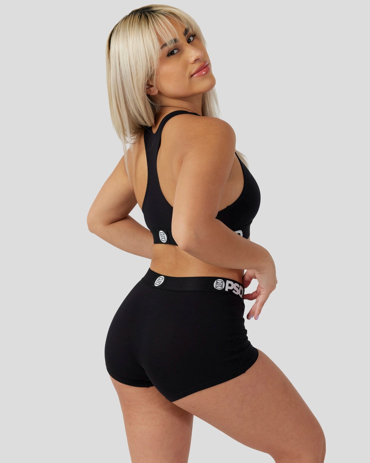 PSD Modal Solids - Black - Boy Short - Modal