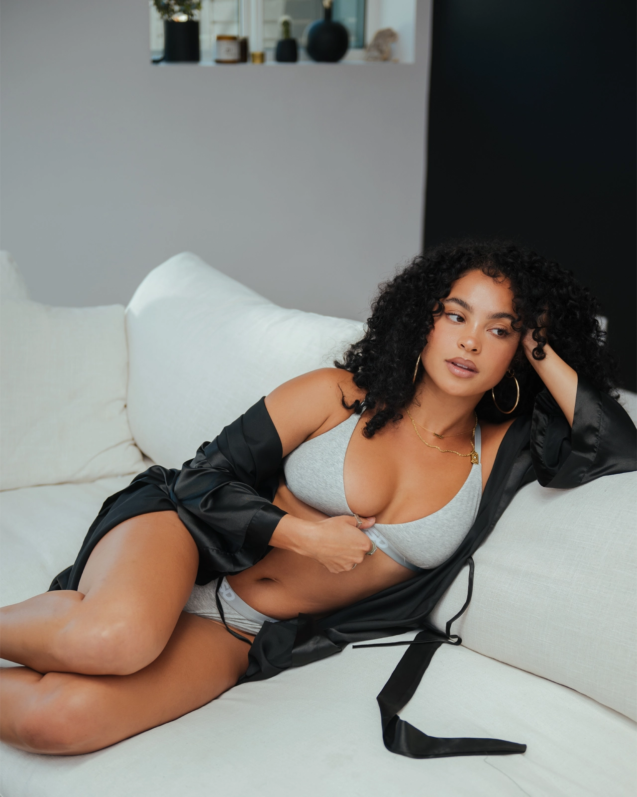 PSD Modal Solids - Athletic Grey - Triangle Bralette - Modal