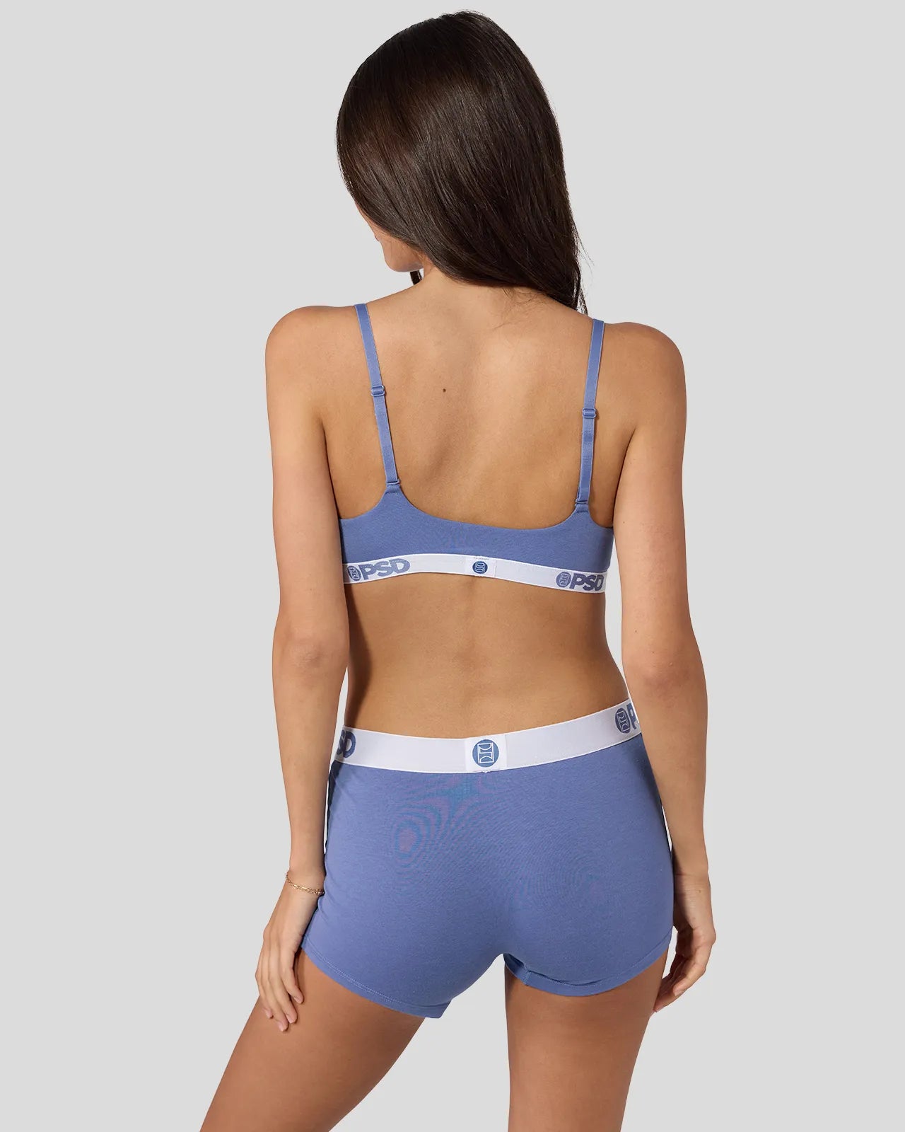 PSD Modal Solids - Blue Denim - Scoop Bralette - Modal