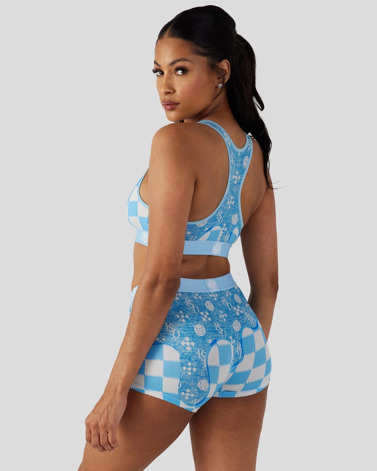 PSD Blue Denim Drip - Sports Bra
