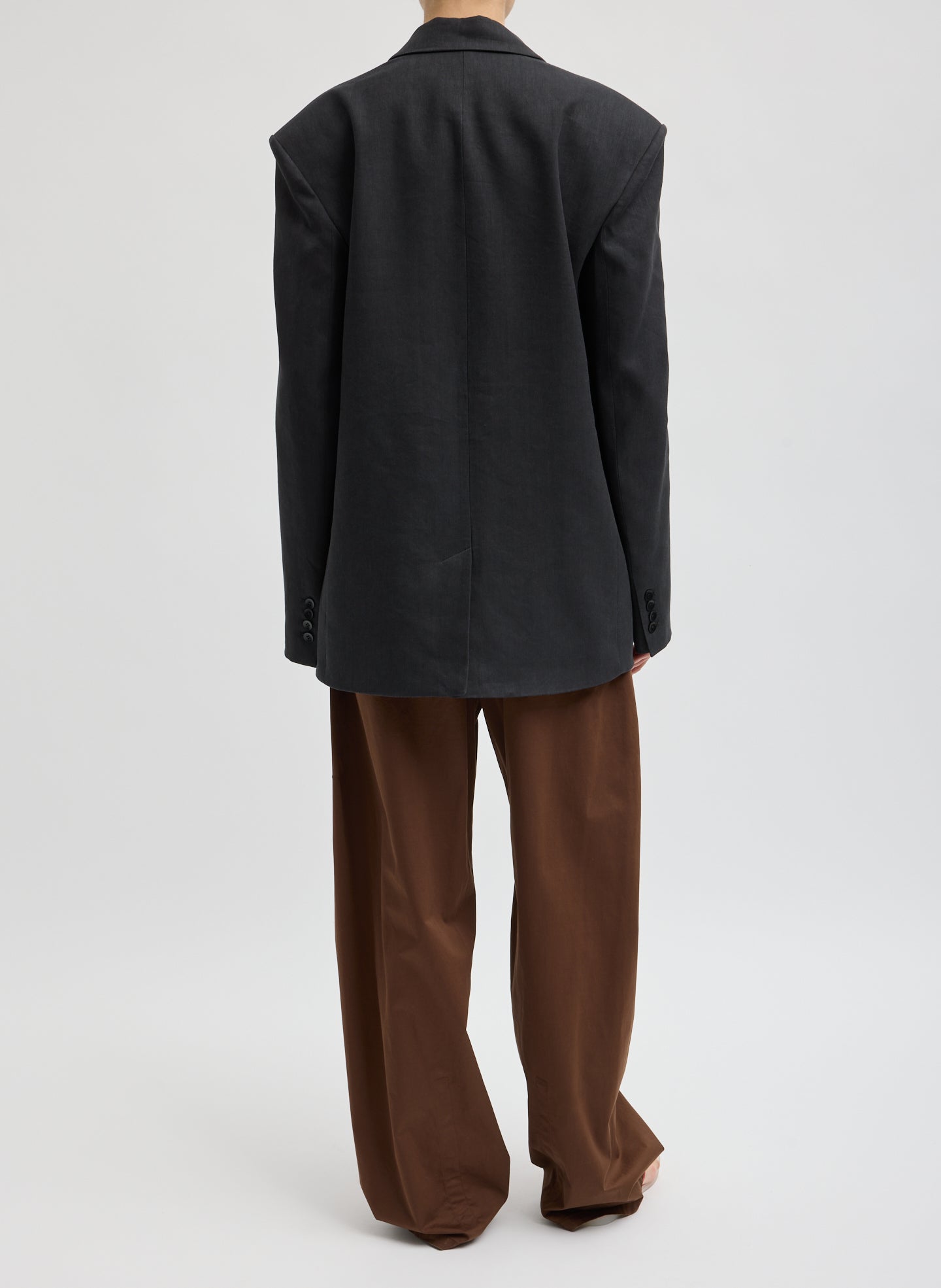 Stretch Linen Viscose Side Cut Blazer | Tibi