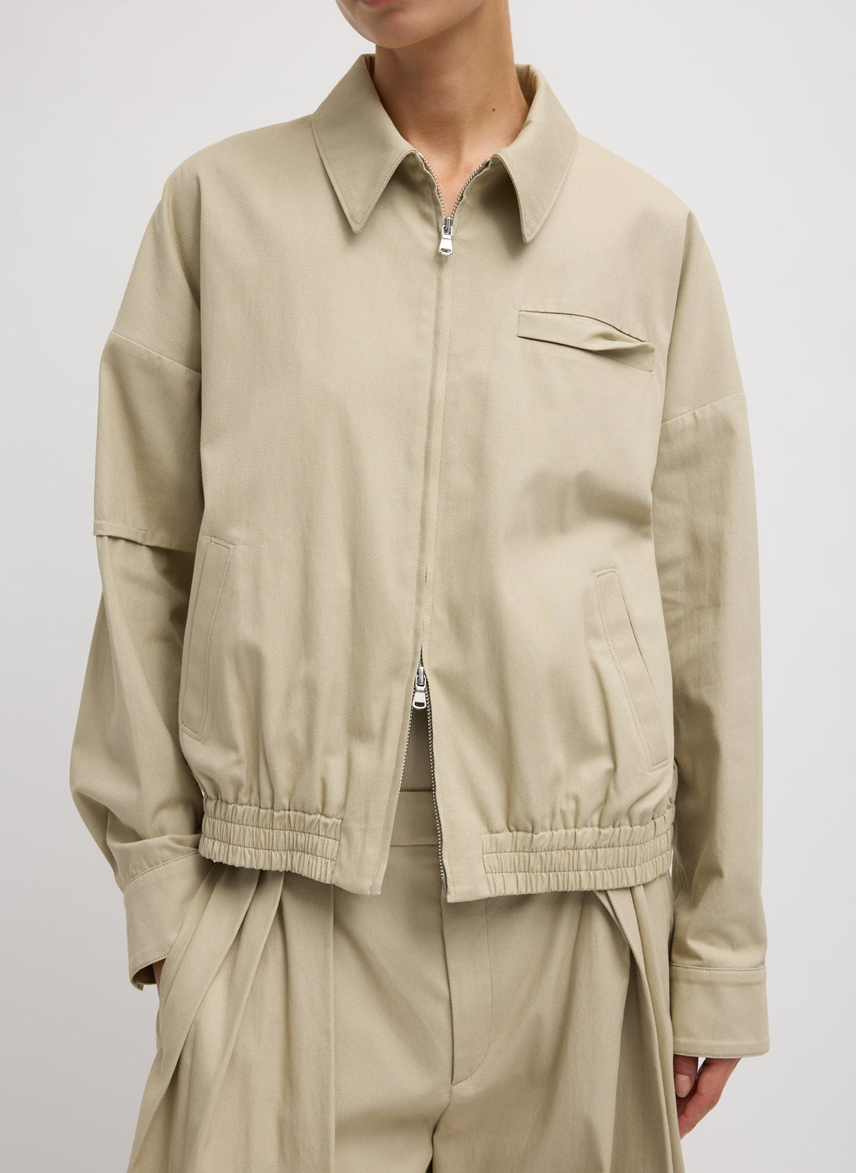 Luxe Spring Twill Bomber | Tibi