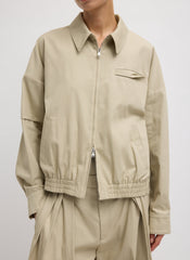 Luxe Spring Twill Bomber | Tibi