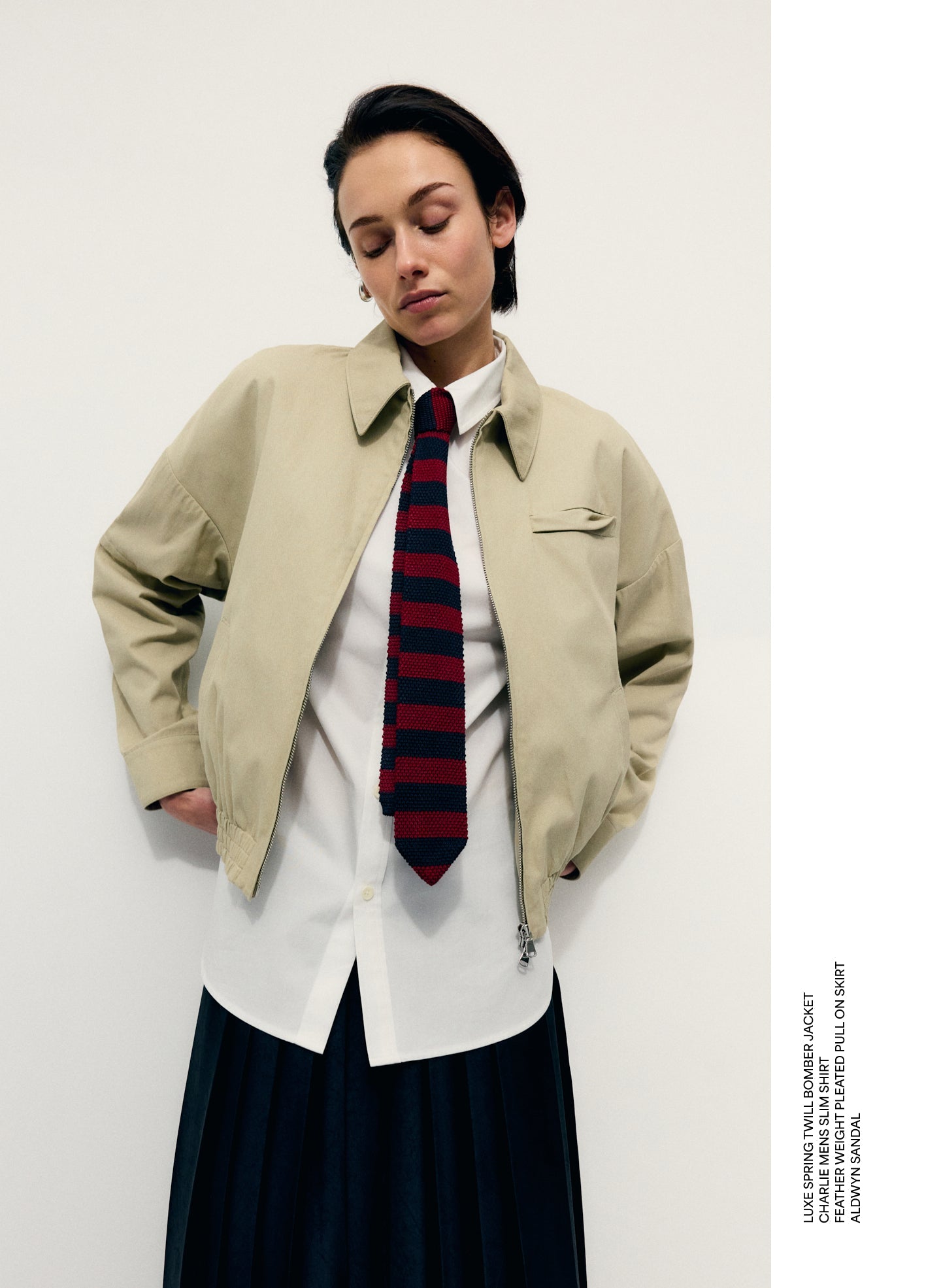 Luxe Spring Twill Bomber | Tibi