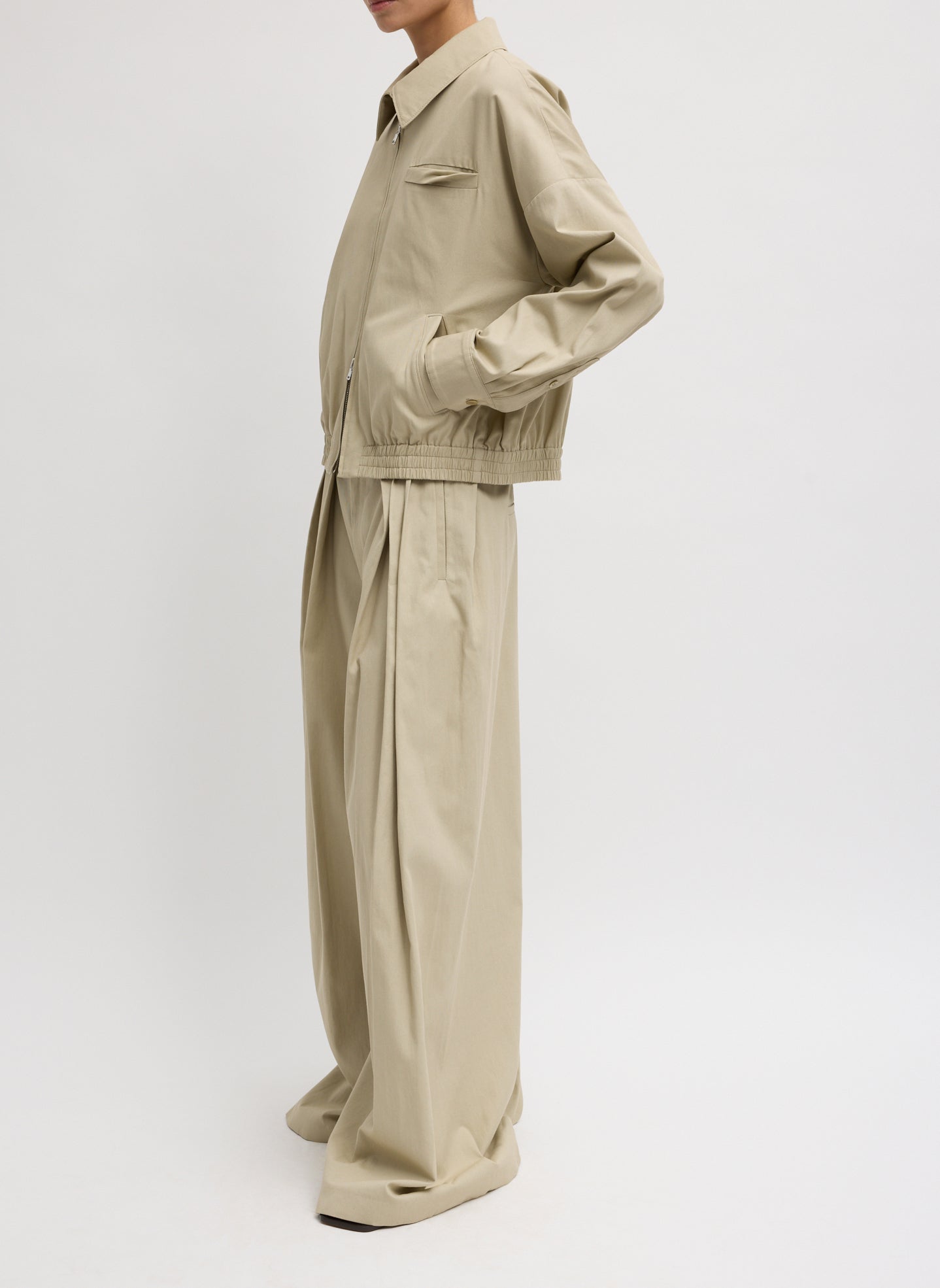 Luxe Spring Twill Bomber | Tibi
