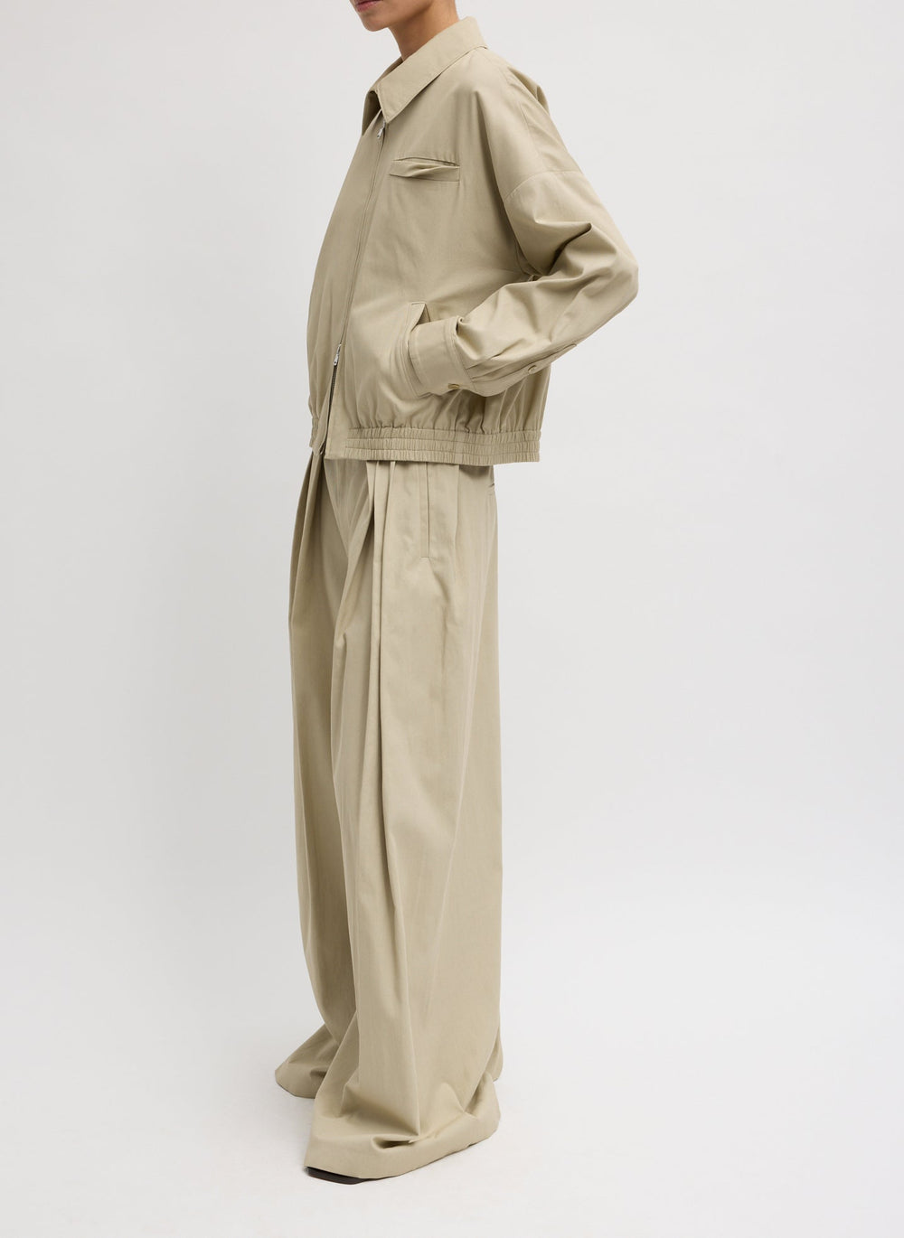 Luxe Spring Twill Bomber | Tibi