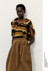 Super Fine Gauge Striped Tube Top | Tibi