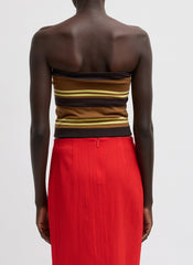 Super Fine Gauge Striped Tube Top | Tibi