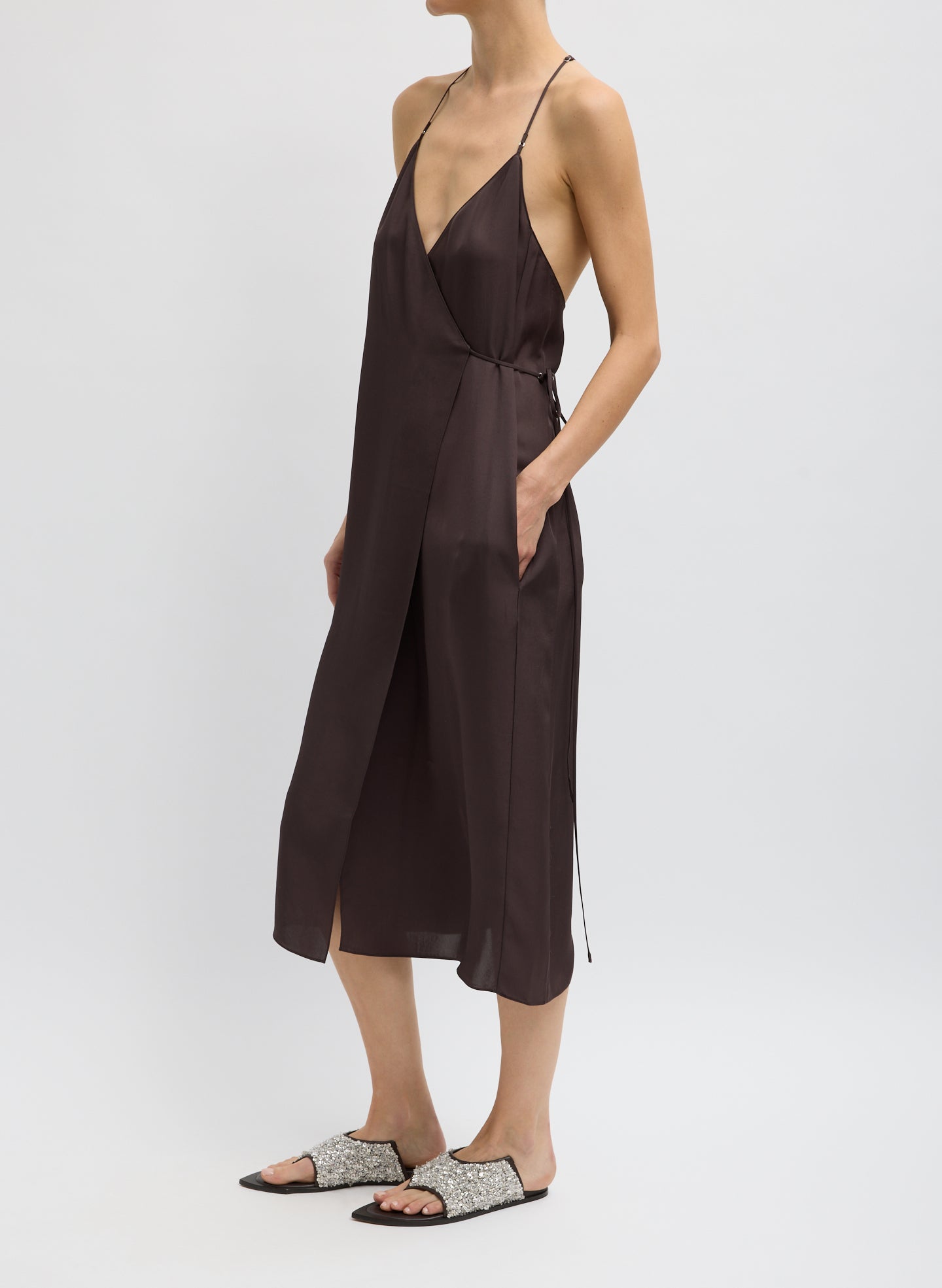 Summer Slip Wrap Dress | Tibi