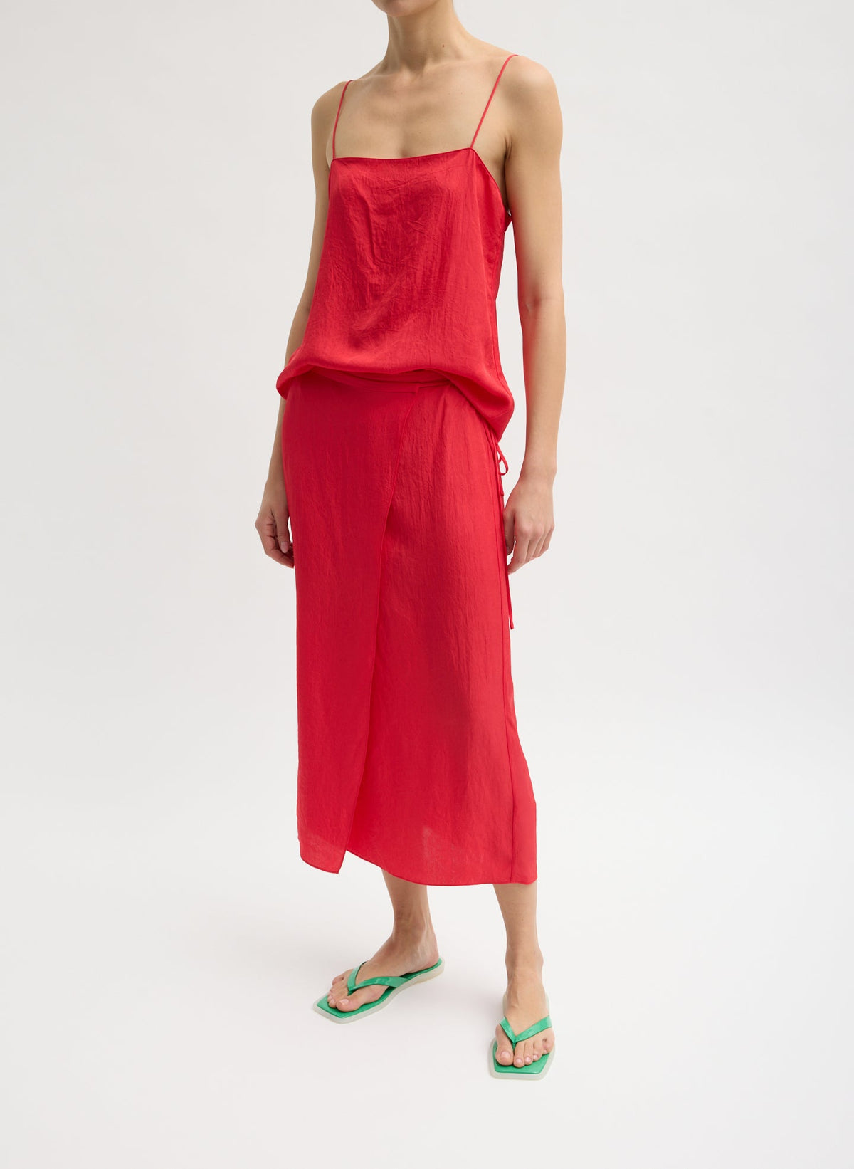 Summer Slip Wrap Skirt | Tibi
