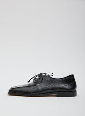 Brody Square Toe Loafer Crocodile Embossed | Tibi