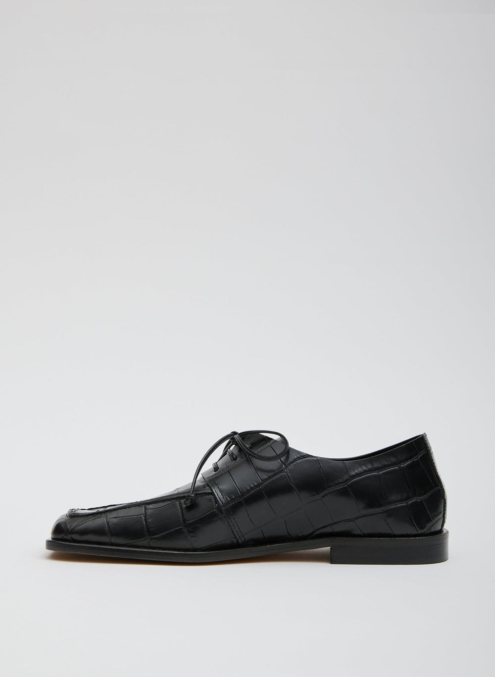 Brody Square Toe Loafer Crocodile Embossed | Tibi