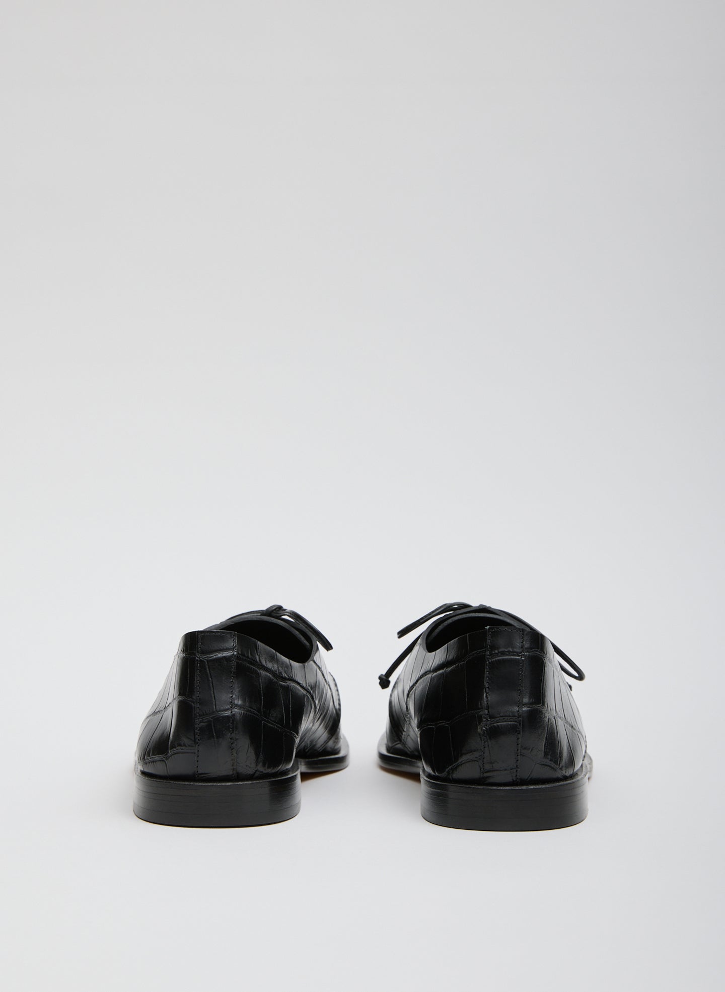 Brody Square Toe Loafer Crocodile Embossed | Tibi