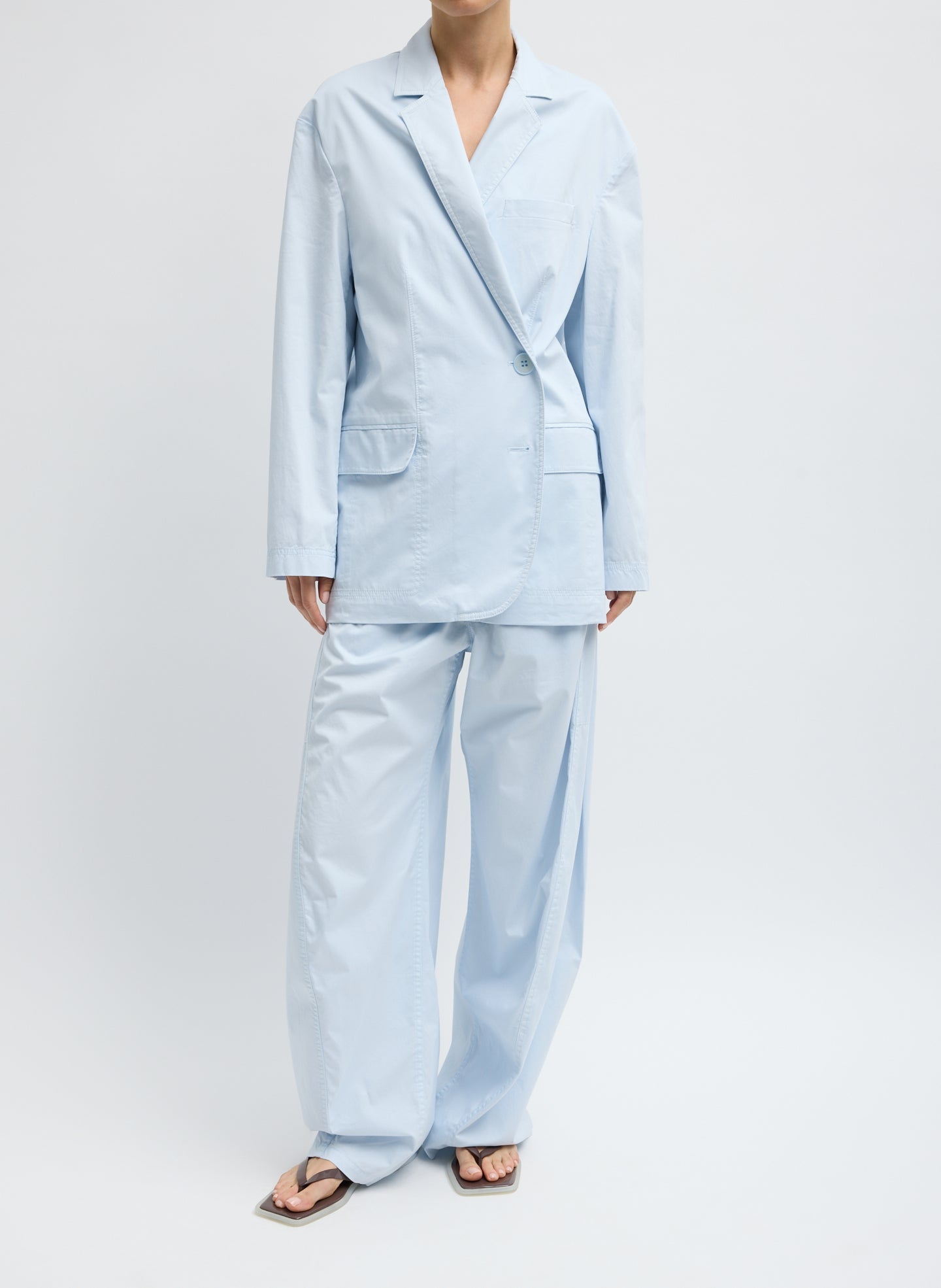 Garment Dyed Silky Cotton Liam Blazer | Tibi