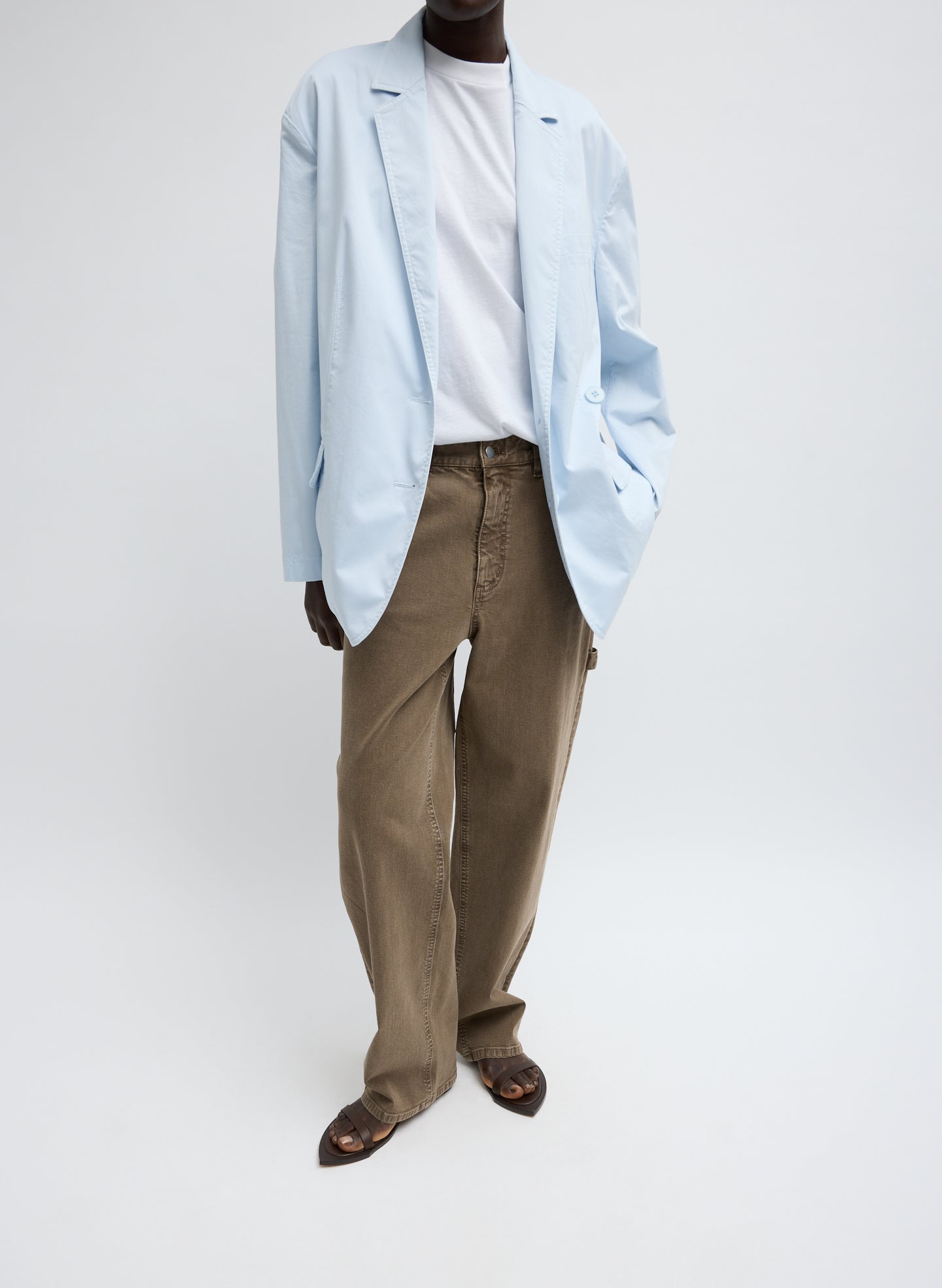 Garment Dyed Silky Cotton Liam Blazer | Tibi