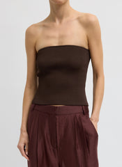 Ribbed Sweater Tube Top | Tibi