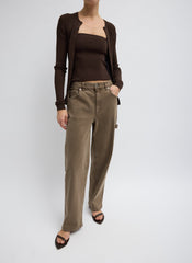 Ribbed Sweater Tube Top | Tibi