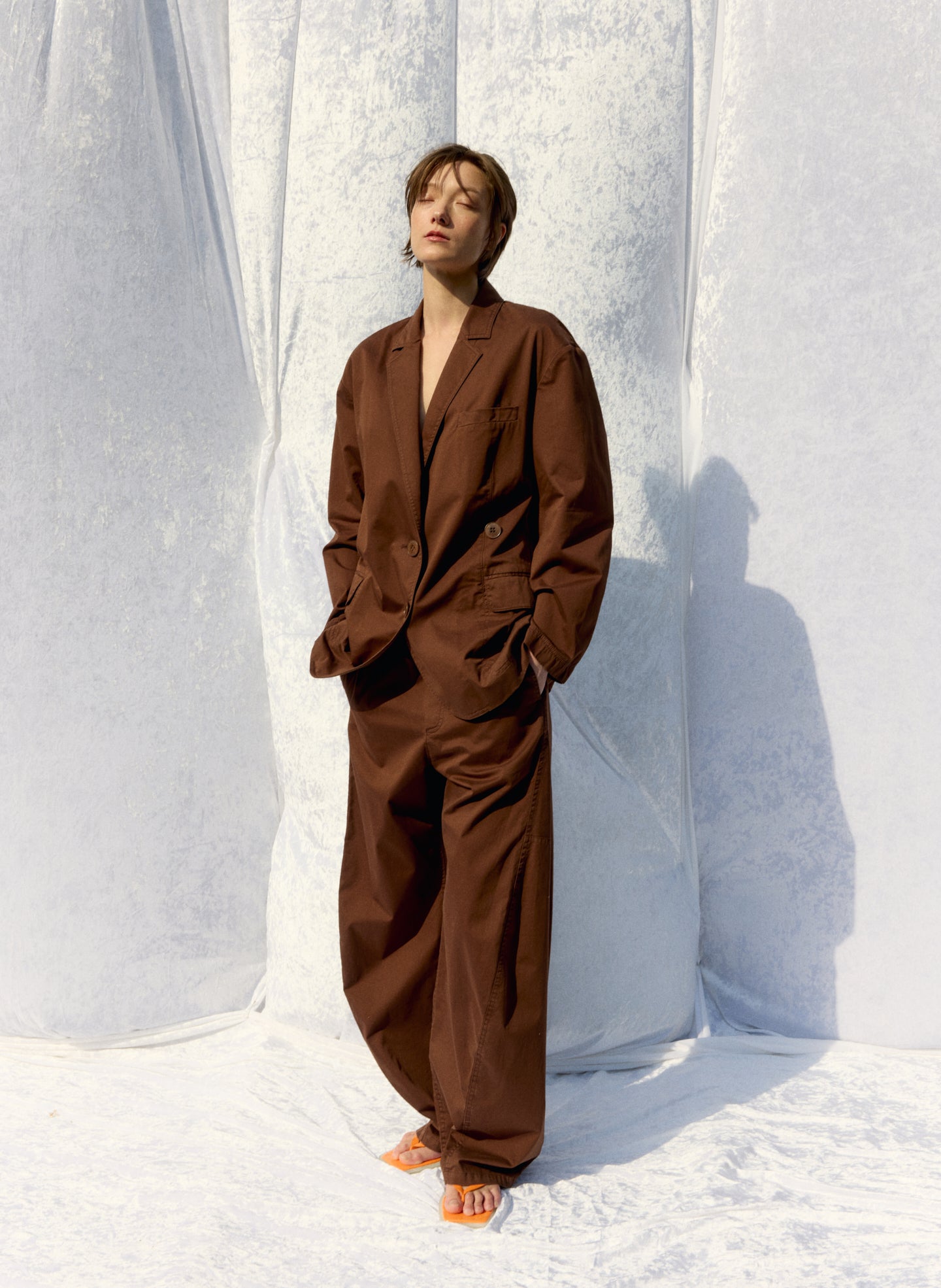 Garment Dyed Silky Cotton Winslow Pull On Pant | Tibi