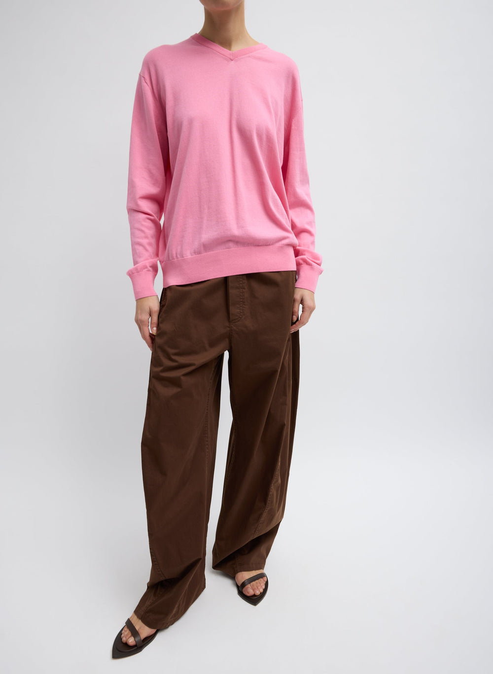 Garment Dyed Silky Cotton Winslow Pull On Pant | Tibi