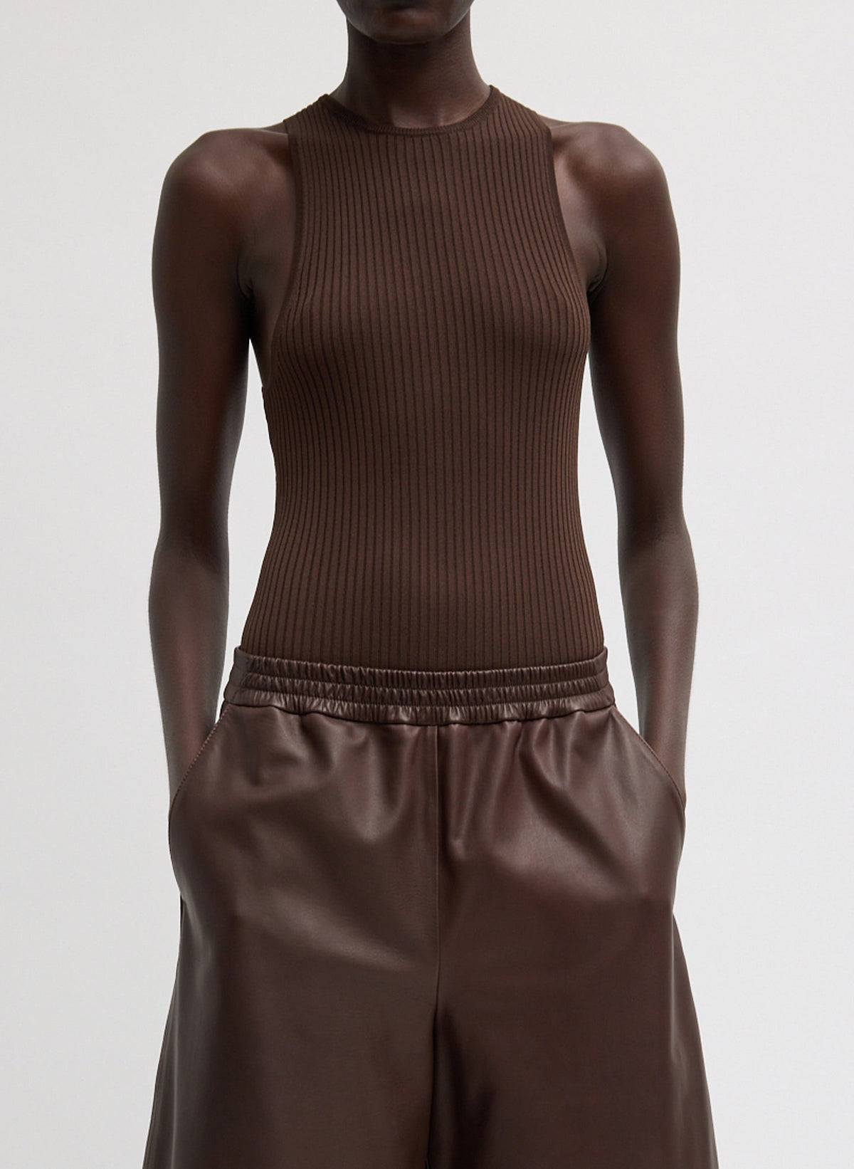 Ribbed Sweater Cut Out Tank | Tibi